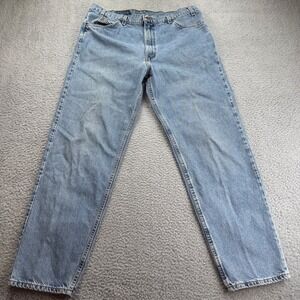 Vtg Levis 553 Jeans Mens 40x34 Actual 38x32 Relaxed Fit Faded 90s White Tab USA